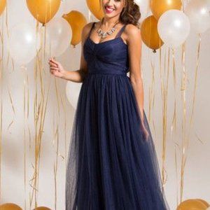Georgia Navy Tulle Gown